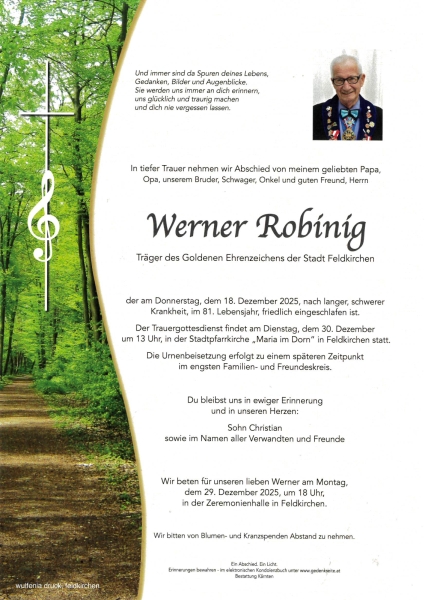 Parte von August Werner Robinig