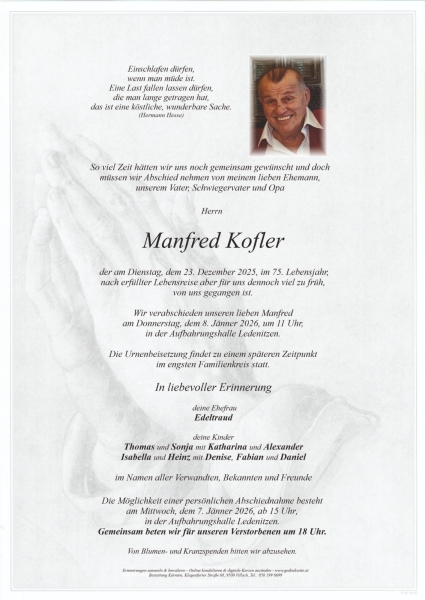 Parte Manfred  Kofler