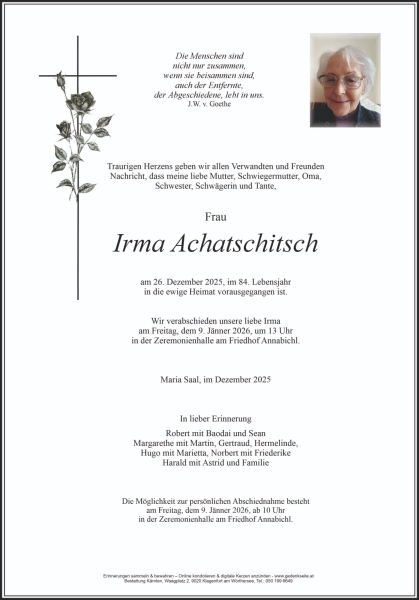 Parte Irma Achatschitsch