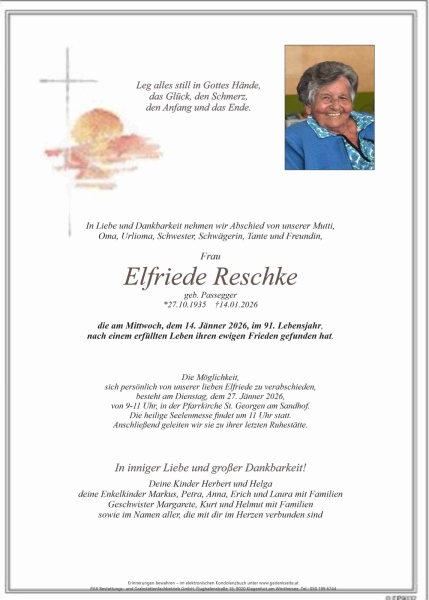 Parte von Elfriede  Reschke