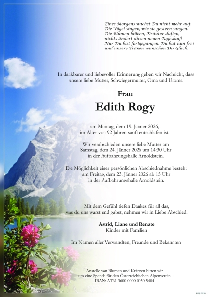 Parte von Edith Rogy