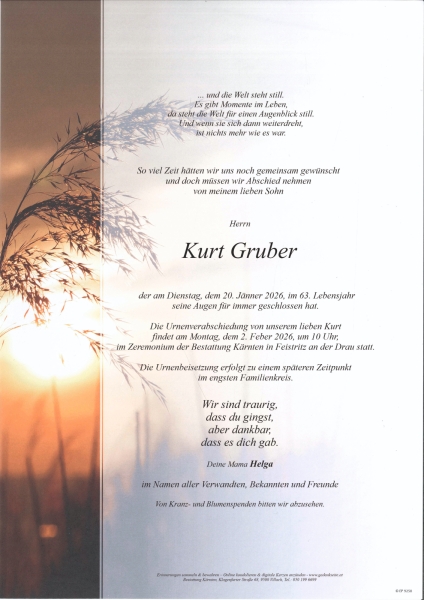 Parte von Kurt Gruber