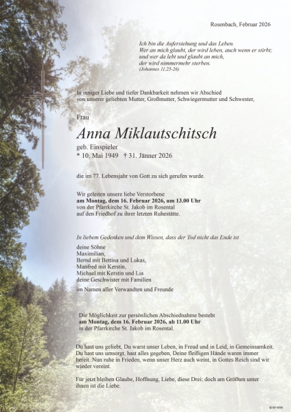Parte von Anna  Miklautschitsch