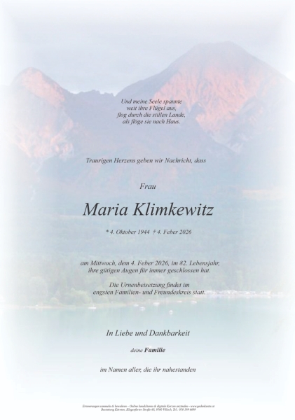 Parte von Maria Klimkewitz