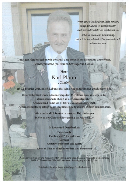 Parte von Karl Plann