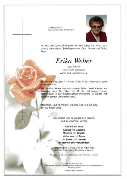 Parte von Erika Weber