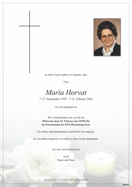 Parte von Maria Horvat