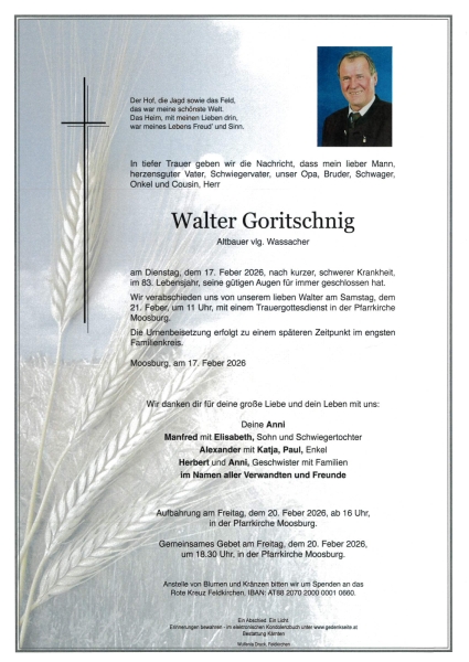 Parte von Walter Goritschnig