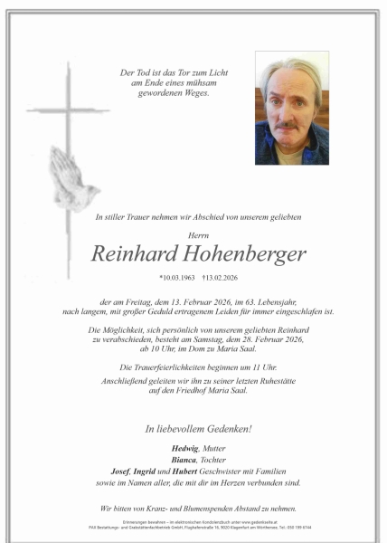 Parte von Reinhard Hohenberger