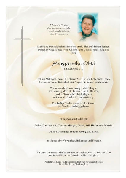 Parte von Margarethe Obid