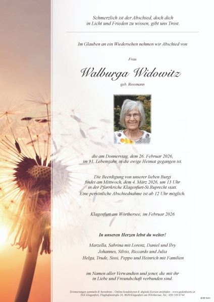 Parte von Walburga Widowitz
