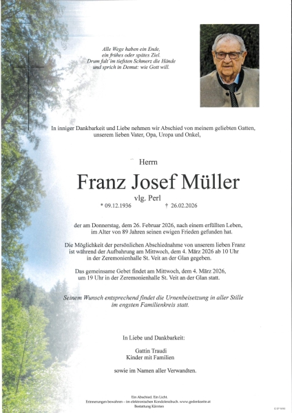Parte von Franz Josef Müller