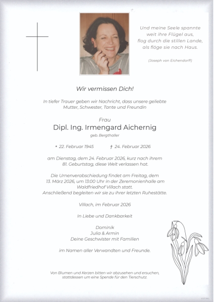 Parte von Dipl.Ing. Irmengard Aichernig