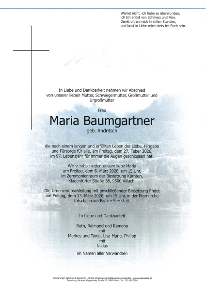 Parte von Maria Baumgartner