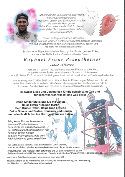 Parte Raphael Franz Pesentheiner