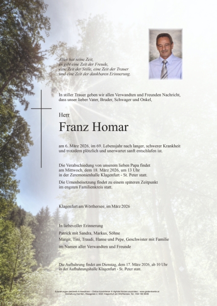 Parte von Franz Homar
