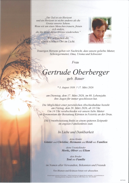 Parte Gertrude Oberberger