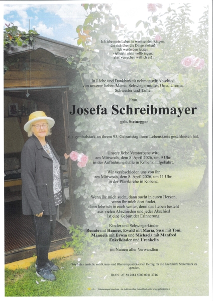 Parte Josefa  Schreibmayer