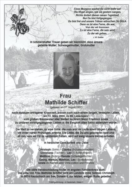 Parte Mathilde Auguste Schiffer