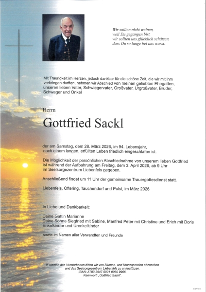 Parte von Gottfried Sackl