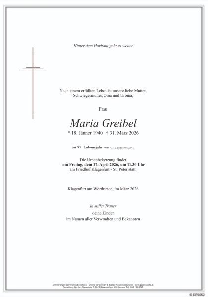 Parte von Maria Greibel