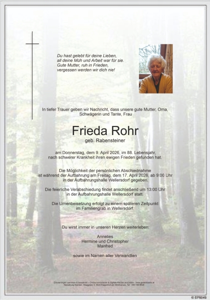 Parte Frieda Rohr