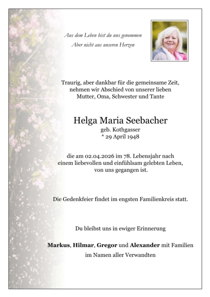 Parte von Helga Maria Seebacher