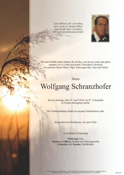 Parte von Wolfgang  Schranzhofer