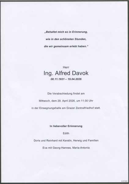 Parte von Alfred Davok