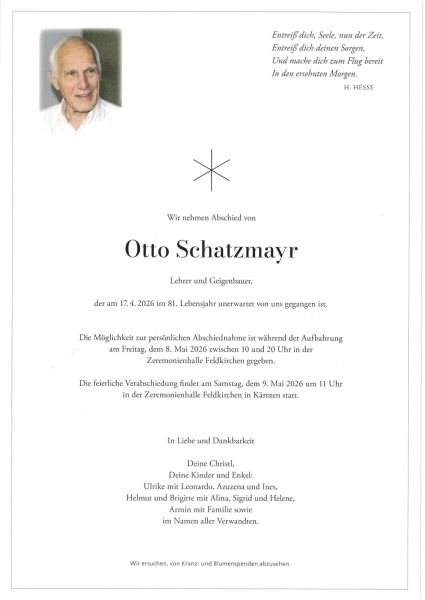 Parte von Otto Schatzmayr