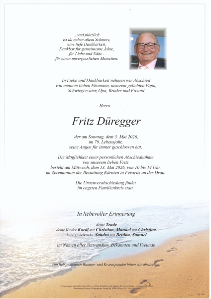 Parte von Fritz Düregger