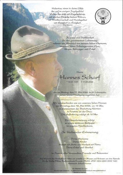 Parte von Johann  Scharf