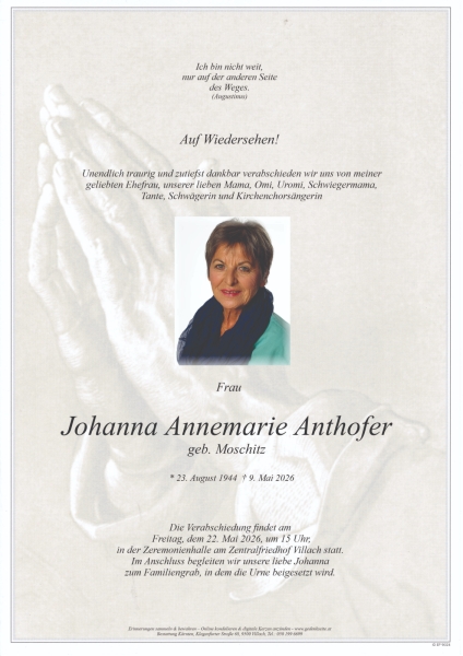 Parte von Johanna Annemarie Anthofer