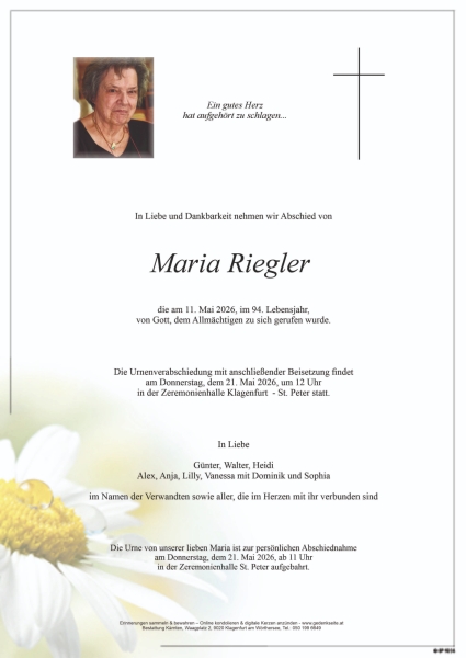 Parte von Maria Riegler