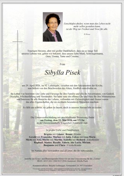 Parte von Sibylla Pisek