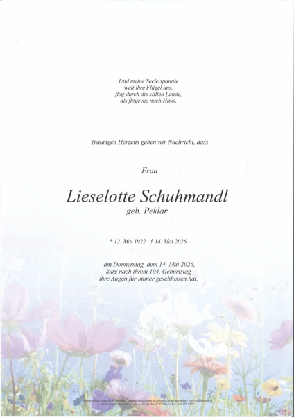 Parte Lieselotte Schuhmandl