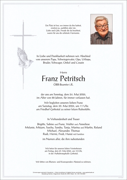 Parte von Franz Petritsch
