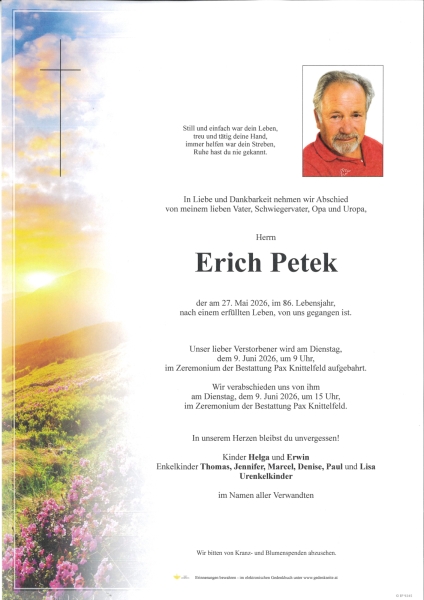 Parte von Erich Petek