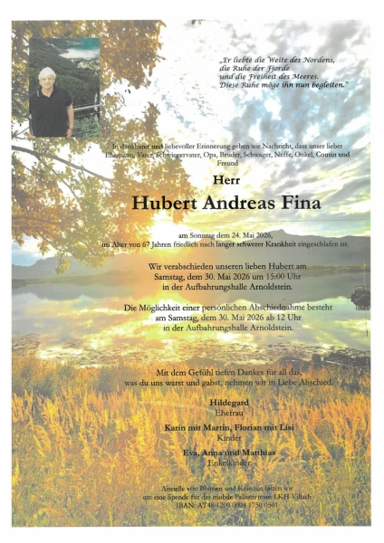 Parte von Hubert Andreas Fina