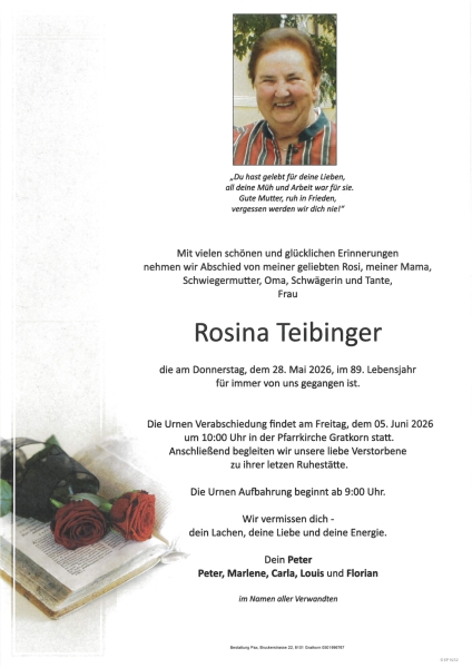 Parte von Rosina Teibinger