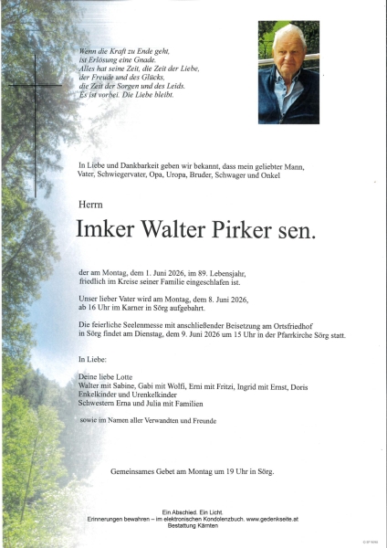 Parte von Imker Walter Pirker sen.