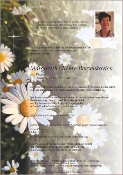 Parte von Margarethe Rémy-Berzenkovich