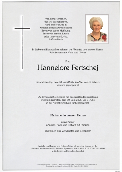 Parte von Hannelore Fertschej