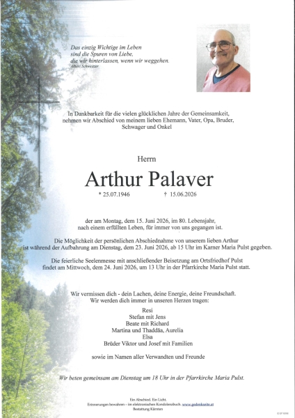Parte von Arthur Palaver