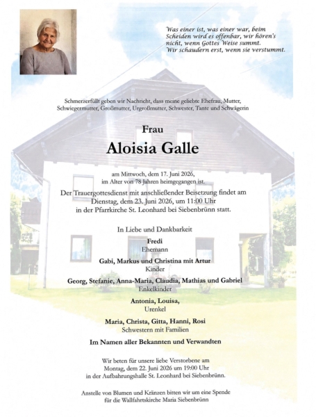 Parte Aloisia Galle