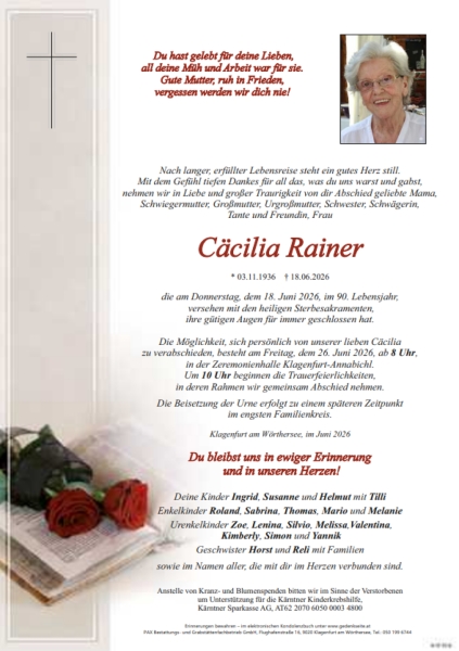 Parte Cäcilia Rainer