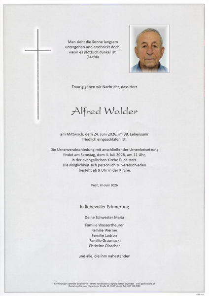 Parte von Alfred Walder
