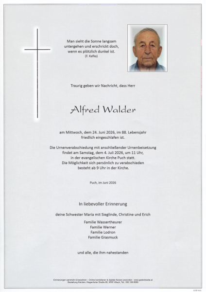 Parte von Alfred Walder