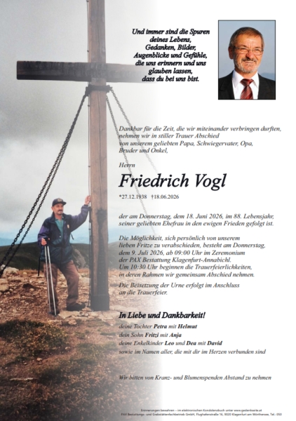 Parte von Friedrich Helmut Vogl