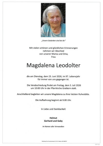 Parte von Magdalena Leodolter